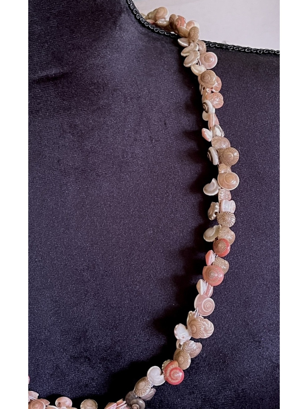 Handcrafted Multi-Color Shell Bead Necklace - Picture 4 of 8